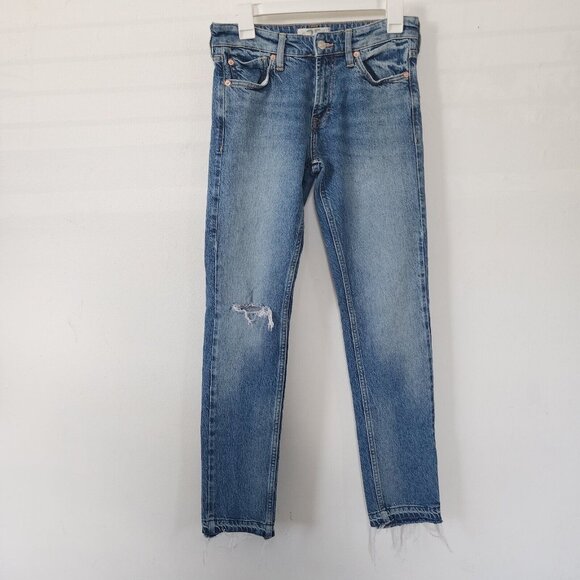 We The Free Distressed Skinny Jeans 25 Fringe - Picture 1 of 9